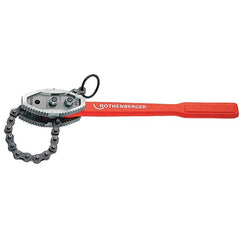 Rothenberger - 64" Max Pipe Capacity, 57" Long, Chain Tong Wrench - 12" Actual OD, 63-1/2" Handle Length - Exact Tooling