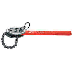 Rothenberger - 44" Max Pipe Capacity, 57" Long, Chain Tong Wrench - 6" Actual OD, 45-1/2" Handle Length - Exact Tooling