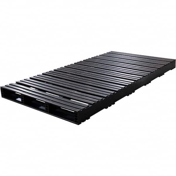 Custom Built Plastic Pallets - 39" Long x 74" & Wide x 4-1/2" High Plastic Pallet - 1,500 Lb Static Capacity, 500 Lb Dynamic Capacity, Black - Exact Tooling