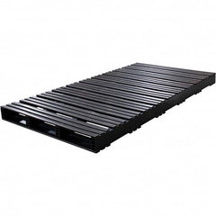 Custom Built Plastic Pallets - 39" Long x 74" & Wide x 4-1/2" High Plastic Pallet - 1,500 Lb Static Capacity, 500 Lb Dynamic Capacity, Black - Exact Tooling