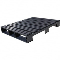 Custom Built Plastic Pallets - 48" Long x 42" & Wide x 6-1/2" High Plastic Pallet - 1,500 Lb Static Capacity, 500 Lb Dynamic Capacity, Black - Exact Tooling