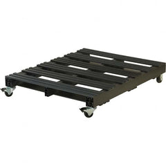 Custom Built Plastic Pallets - 48" Long x 40" & Wide x 9" High Plastic Pallet - 1,500 Lb Static Capacity, 750 Lb Dynamic Capacity, Black - Exact Tooling