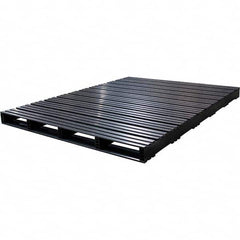 Custom Built Plastic Pallets - 60" Long x 80" & Wide x 4-1/2" High Plastic Pallet - 1,500 Lb Static Capacity, 500 Lb Dynamic Capacity, Black - Exact Tooling