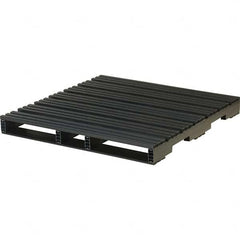 Custom Built Plastic Pallets - 48" Long x 48" & Wide x 5" High Plastic Pallet - 6,600 Lb Static Capacity, 1,000 Lb Dynamic Capacity, Black - Exact Tooling