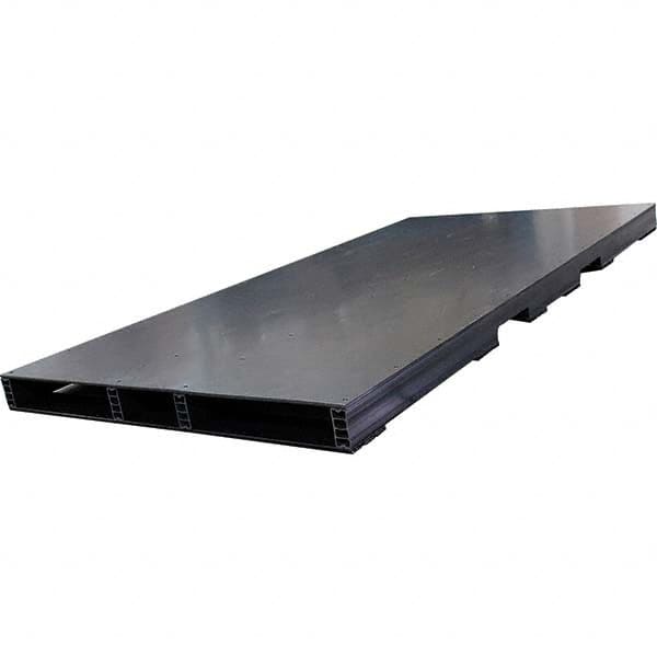 Custom Built Plastic Pallets - 96" Long x 48" & Wide x 4.4" High Plastic Pallet - 1,500 Lb Static Capacity, 500 Lb Dynamic Capacity, Black - Exact Tooling