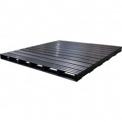 Custom Built Plastic Pallets - 76" Long x 80" & Wide x 4-1/2" High Plastic Pallet - 1,500 Lb Static Capacity, 500 Lb Dynamic Capacity, Black - Exact Tooling