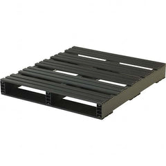 Custom Built Plastic Pallets - 36" Long x 32" & Wide x 4-1/2" High Plastic Pallet - 3,000 Lb Static Capacity, 500 Lb Dynamic Capacity, Black - Exact Tooling