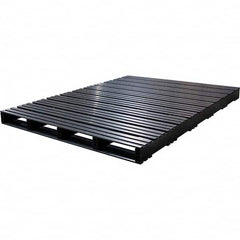 Custom Built Plastic Pallets - 54" Long x 74" & Wide x 4-1/2" High Plastic Pallet - 1,500 Lb Static Capacity, 500 Lb Dynamic Capacity, Black - Exact Tooling