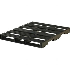 Custom Built Plastic Pallets - 48" Long x 40" & Wide x 4-1/2" High Plastic Pallet - 3,000 Lb Static Capacity, 750 Lb Dynamic Capacity, Black - Exact Tooling