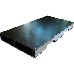 Custom Built Plastic Pallets - 48" Long x 24" & Wide x 4.4" High Plastic Pallet - 1,500 Lb Static Capacity, 500 Lb Dynamic Capacity, Black - Exact Tooling