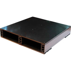 Custom Built Plastic Pallets - 24" Long x 24" & Wide x 4.4" High Plastic Pallet - 1,500 Lb Static Capacity, 500 Lb Dynamic Capacity, Black - Exact Tooling