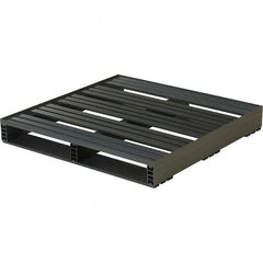Custom Built Plastic Pallets - 36" Long x 36" & Wide x 5" High Plastic Pallet - 3,000 Lb Static Capacity, 500 Lb Dynamic Capacity, Black - Exact Tooling