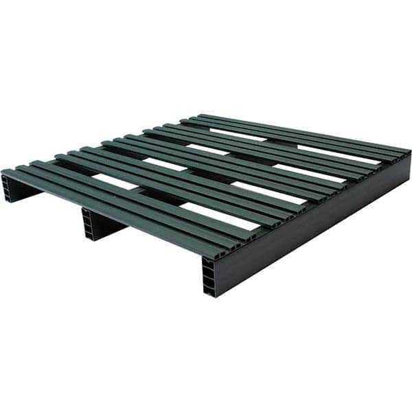 Custom Built Plastic Pallets - 36" Long x 36" & Wide x 4" High Plastic Pallet - 1,000 Lb Static Capacity, 250 Lb Dynamic Capacity, Black - Exact Tooling