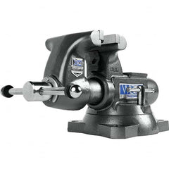 Wilton - Bench & Pipe Combination Vises Jaw Width (Inch): 5-1/2 Jaw Opening Capacity (Inch): 3-5/8 - Exact Tooling