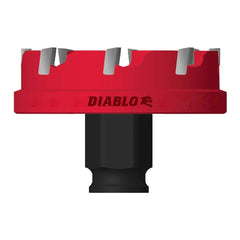 Freud - Hole Saws; Saw Diameter (Inch): 2.50 ; Cutting Depth (mm): 6.35 ; Cutting Depth (Inch): 1/4 ; Saw Material: Carbide Grit ; Cutting Edge Style: Toothed Edge ; Material Application: Metal; Mild Steel - Exact Tooling