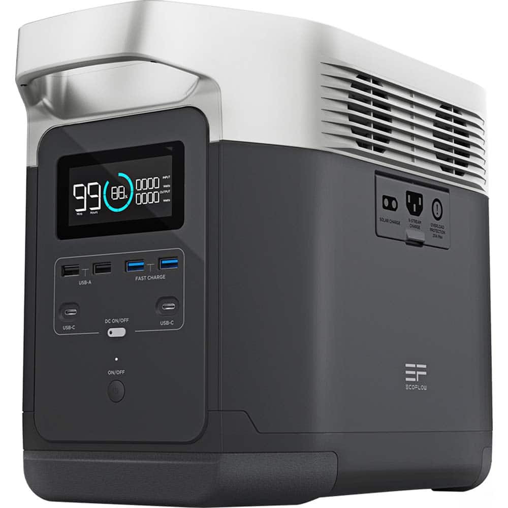 EcoFlow - Portable Power Generators; Fuel Type: Electric ; Starting Method: Electric Start; Manual ; Wattage: 1260 ; Run Time Full Load (Hours): 0.8 ; Horsepower (HP): 4.4 ; Receptacle Type: Type B - Exact Tooling