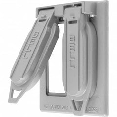 Hubbell Wiring Device-Kellems - Weatherproof Box Covers Cover Shape: Rectangle Number of Holes in Outlet: 1 - Exact Tooling