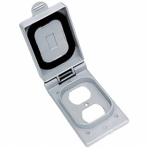 Hubbell Wiring Device-Kellems - Weatherproof Box Covers Cover Shape: Rectangle Number of Holes in Outlet: 1 - Exact Tooling