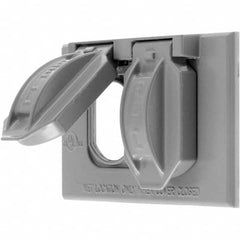 Hubbell Wiring Device-Kellems - Weatherproof Box Covers Cover Shape: Rectangle Number of Holes in Outlet: 1 - Exact Tooling