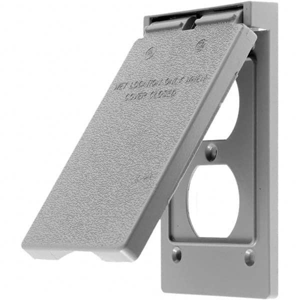 Hubbell Wiring Device-Kellems - Weatherproof Box Covers Cover Shape: Rectangle Number of Holes in Outlet: 1 - Exact Tooling