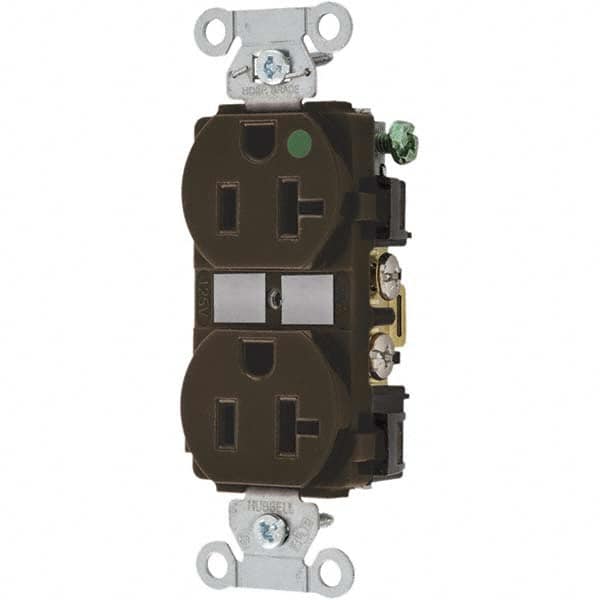 Hubbell Wiring Device-Kellems - 125V 20A NEMA 6-20R Hospital Grade White Straight Blade Duplex Receptacle - Exact Tooling