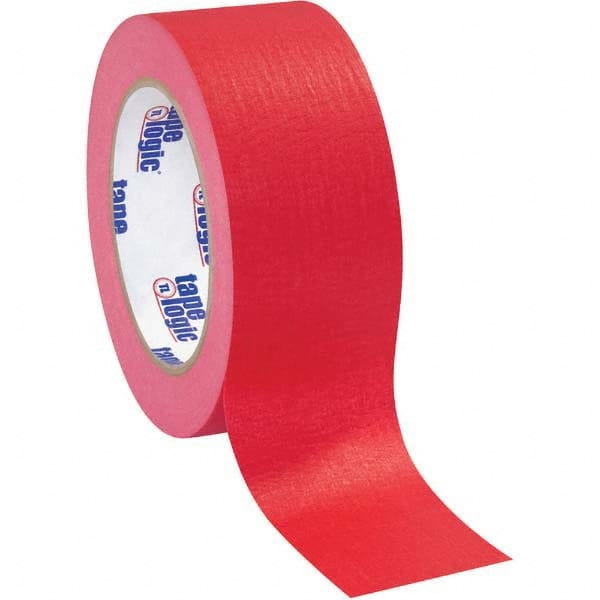 Tape Logic - Pack of (12), 60 Yd Rolls 2" Red Crepe Paper Masking Tape - Exact Tooling