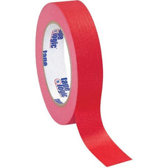 Tape Logic - Pack of (12), 1" x 60 Yd Rolls, Red Crepe Paper Masking Tape - Exact Tooling