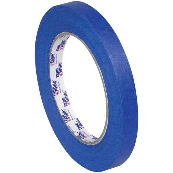 Tape Logic - Pack of (72), 60 Yd Rolls 1/2" Blue Crepe Paper Painter's Tape - Exact Tooling