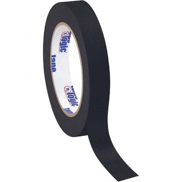 Tape Logic - Pack of (12), 60 Yd Rolls 3/4" Black Crepe Paper Masking Tape - Exact Tooling