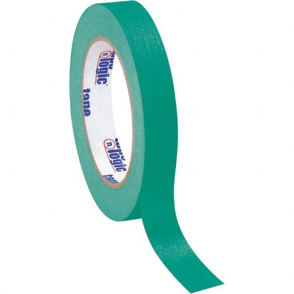 Tape Logic - Pack of (12), 60 Yd Rolls 3/4" Dark Green Crepe Paper Masking Tape - Exact Tooling