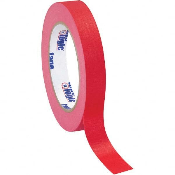 Tape Logic - Pack of (12), 60 Yd Rolls 3/4" Red Crepe Paper Masking Tape - Exact Tooling