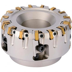 Kyocera - Indexable Square-Shoulder Face Mills Cutting Diameter (mm): 100.00 Arbor Hole Diameter (Inch): 1-1/4 - Exact Tooling