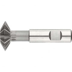 Keo - 2-1/4° 2-1/4" Cut Diam, 3/4" Cut Width, 7/8" Shank, High Speed Steel Double-Angle Cutter - Exact Tooling