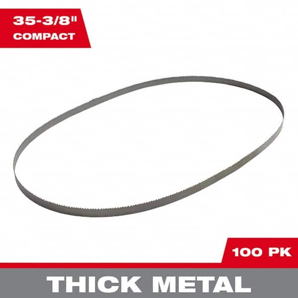 Milwaukee Tool - 35-3/8" x 1/2" x 0.02" 10 TPI Bi-Metal Portable Band Saw Blade - Exact Tooling