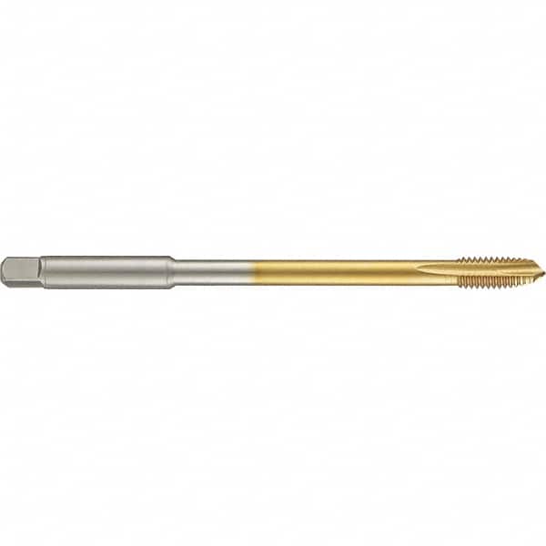 Guhring - 1/2-13 UNC 4 Flute 2B Plug Spiral Point Tap - High Speed Steel, TiN Finish, 6" OAL, Right Hand Thread, H5/H6, Series 4285 - Exact Tooling