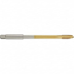 Guhring - 5/16-18 UNC 3 Flute 2B Plug Spiral Point Tap - High Speed Steel, TiN Finish, 6" OAL, Right Hand Thread, H4/H5, Series 4285 - Exact Tooling