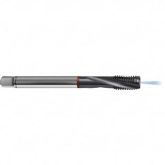 Guhring - 7/16-20 UNF 4 Flute 2BX Bottoming Spiral Flute Tap - High Speed Steel, TiCN Finish, 3.937" OAL, Right Hand Flute, Right Hand Thread, H5/H6, Series 4376 - Exact Tooling