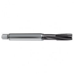 M8x0.75 4HX 3-Flute Cobalt Semi-Bottoming 10 degree Spiral Flute Tap-TiAlN - Exact Tooling