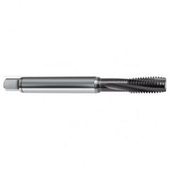 M10x1.0 4HX 3-Flute Cobalt Semi-Bottoming 10 degree Spiral Flute Tap-TiAlN - Exact Tooling