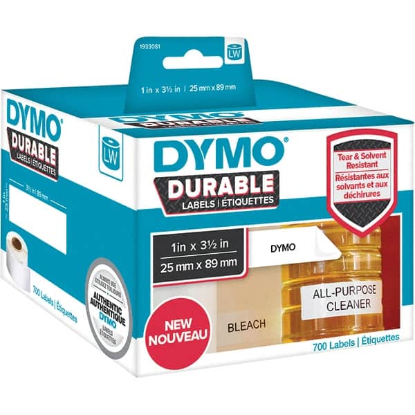 Dymo - Labels, Ribbons & Tapes Type: Shelving Labels Color: White - Exact Tooling