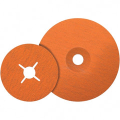 WALTER Surface Technologies - 6" Diam 7/8" Hole 36 Grit Fiber Disc - Ceramic - Exact Tooling