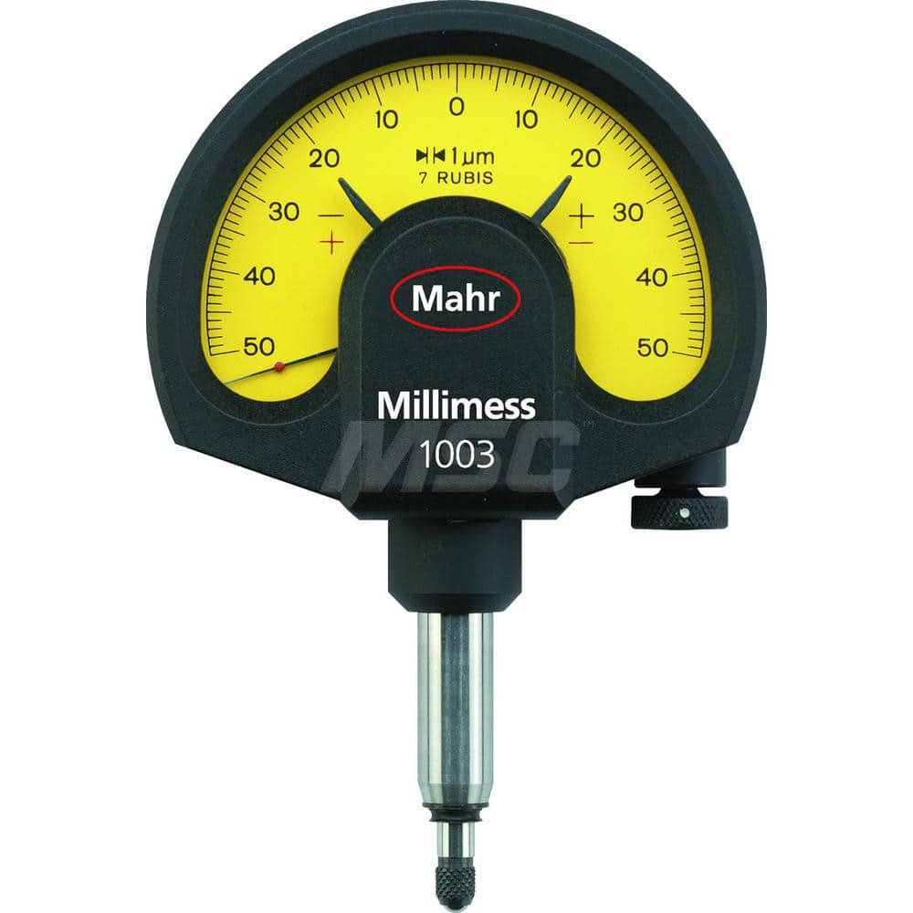 Mahr - Dial Comparator Gages; Dial Graduation (Decimal Inch): 0.030000 ; Dial Graduation (mm): 1.0000 ; Dial Graduation (micro m): 1.00 ; Accuracy (micro m): 1 (Ge); 1.2 (Gges); 0.7 (Gt) ; Accuracy (Decimal Inch): 0.5 ; Maximum Measurement (Decimal Inch) - Exact Tooling
