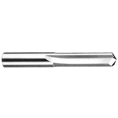 ‎5/64″ Dia. × 5/64″ Shank × 11/16″ Flute Length × 1-11/16″ OAL, 3xD, 140°, TA, 2 Flute, External, Round Solid Carbide Drill - Exact Tooling