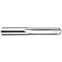 ‎3/8″ Dia. × 3/8″ Shank × 1-13/16″ Flute Length × 3-1/8″ OAL, 3xD, 140°, TA, 2 Flute, External, Round Solid Carbide Drill - Exact Tooling