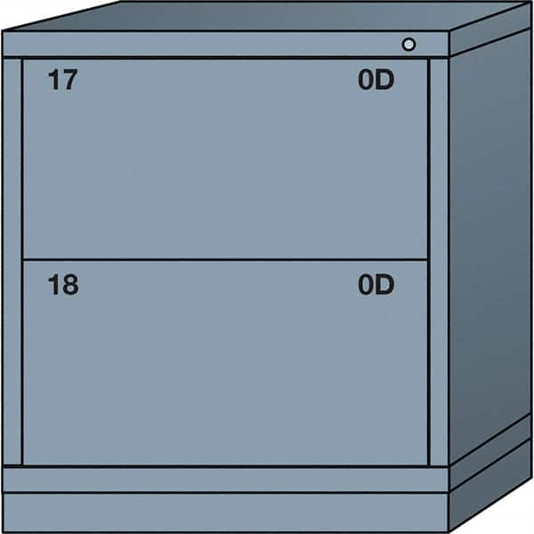 Lyon - 2 Drawer, Standard Bench Height - Multiple Drawer Access Cabinet - Steel, 30" Wide x 28-1/4" Deep x 33-1/4" High, Dove Gray - Exact Tooling