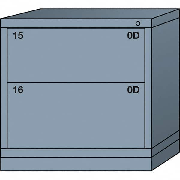 Lyon - 2 Drawer, Standard Table Height - Multiple Drawer Access Cabinet - Steel, 30" Wide x 28-1/4" Deep x 30-1/8" High, Dove Gray - Exact Tooling