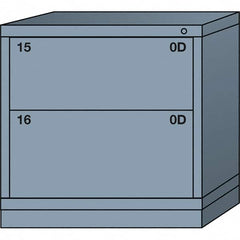 Lyon - 2 Drawer, Standard Table Height - Single Drawer Access Cabinet - Steel, 30" Wide x 28-1/4" Deep x 30-1/8" High, Dove Gray - Exact Tooling