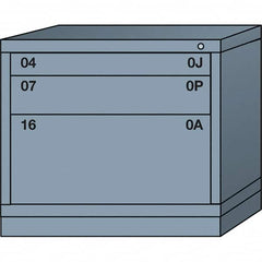 Lyon - 3 Drawer, Standard Desk Height - Single Drawer Access Cabinet - Steel, 30" Wide x 28-1/4" Deep x 26-7/8" High, Dove Gray - Exact Tooling