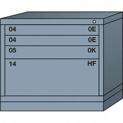 Lyon - 4 Drawer, Standard Desk Height - Single Drawer Access Cabinet - Steel, 30" Wide x 28-1/4" Deep x 26-7/8" High, Dove Gray - Exact Tooling