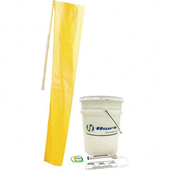 Haws - 12" Long x 12" Wide x 78" High, Plumbed Wash Station Compliance Test Kit - Includes 5 Gal Bucket, Shower Sock, Water Pole, Eyewash Gauge, Tape Measure, Thermometer - Exact Tooling
